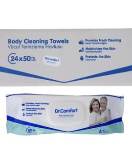 DR. COMFORT - VÜCUT TEMİZLEME HAVLUSU 50 ADET